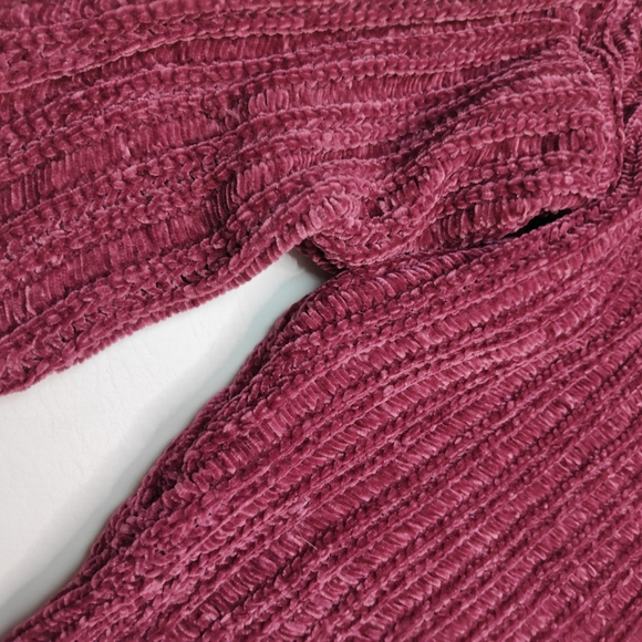 Wild Fable Chenille Crop Sweater Purple Burgundy L - Picture 6 of 7
